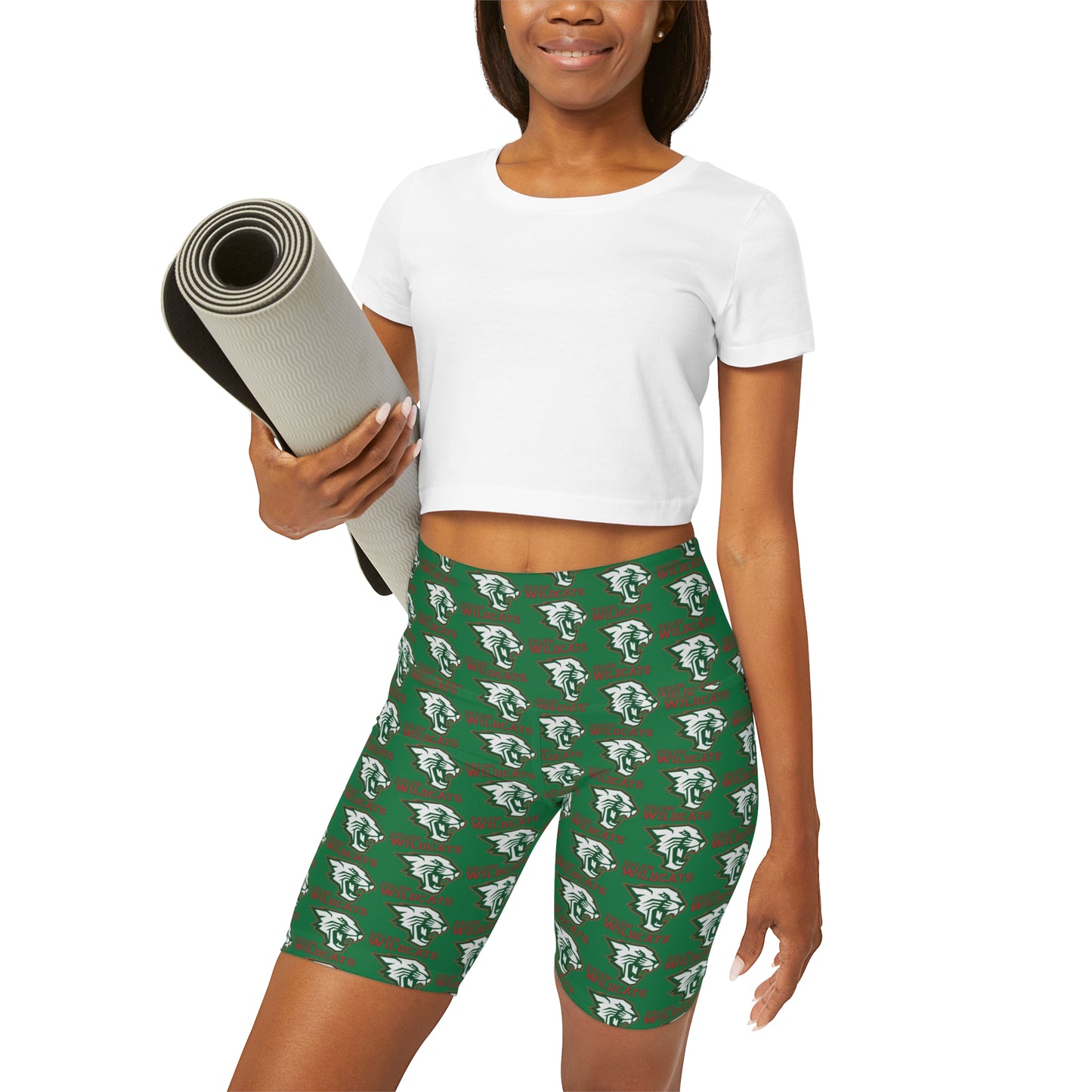 Salem Wildcats High Waisted Yoga Shorts - Green