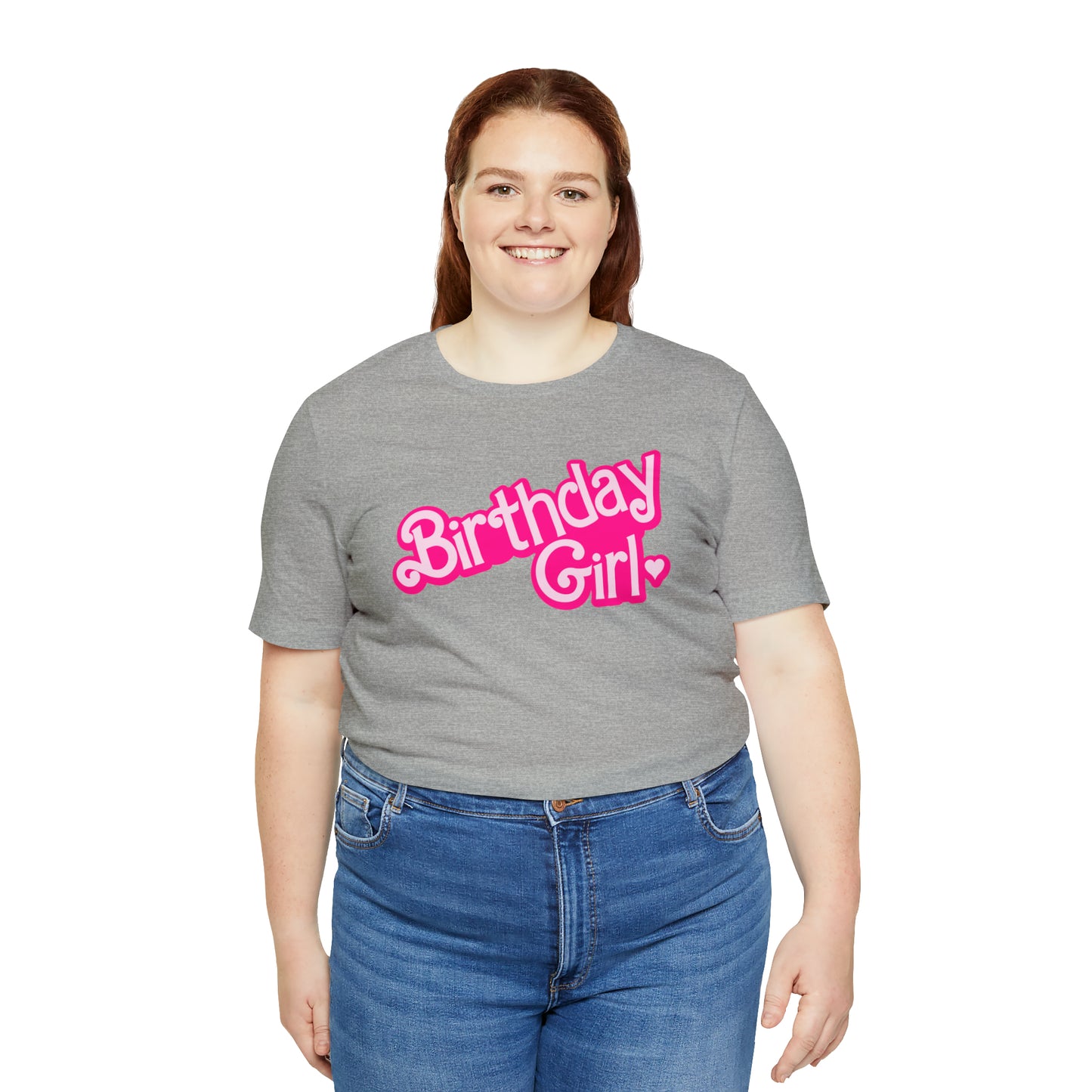 Birthday Girl Hot Pink Barbie Print T-Shirt -