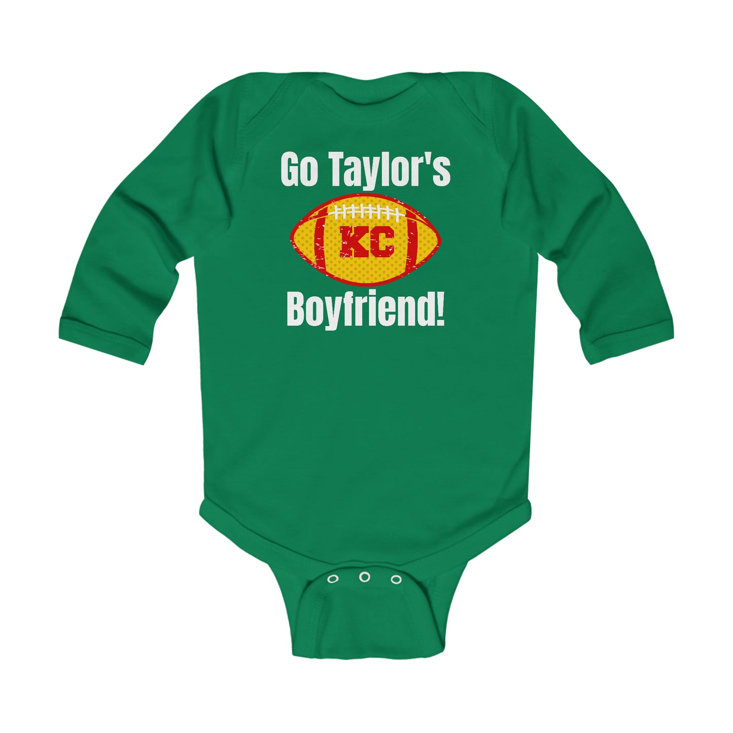 Go Taylor's Boyfriend Swift and Kelce Football Infant Long Sleeve Bodysuit