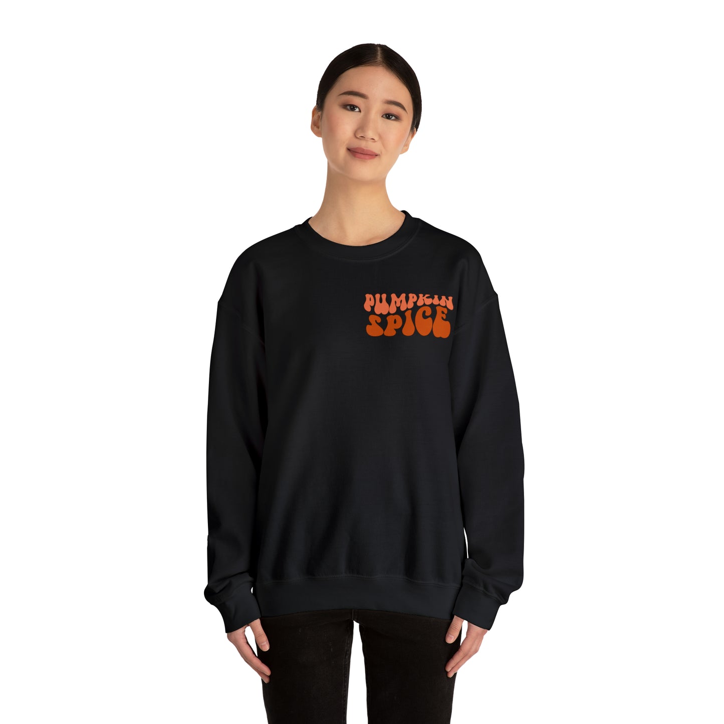 Pumpkin Spice and Chill (Front and Back) Design Heavy Blend™ Crewneck Sweatshirt