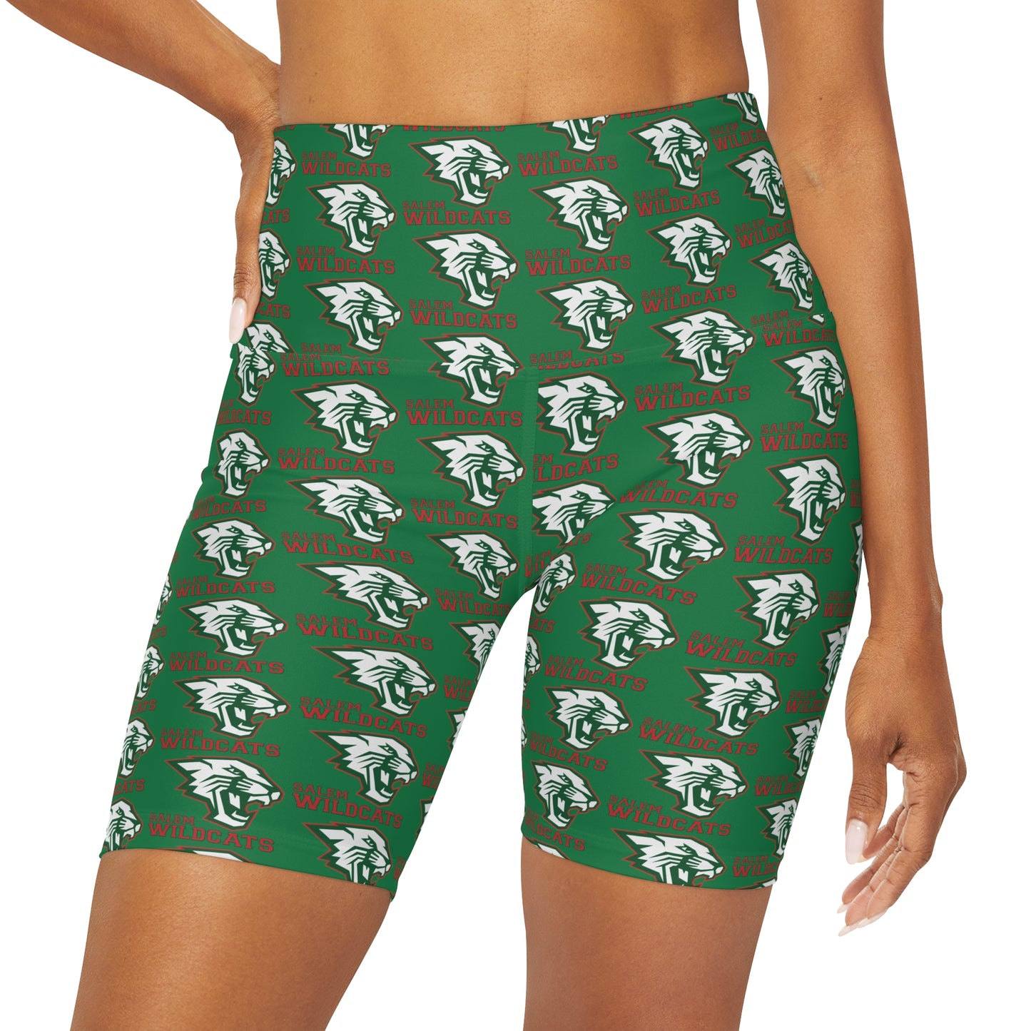 Salem Wildcats High Waisted Yoga Shorts - Green