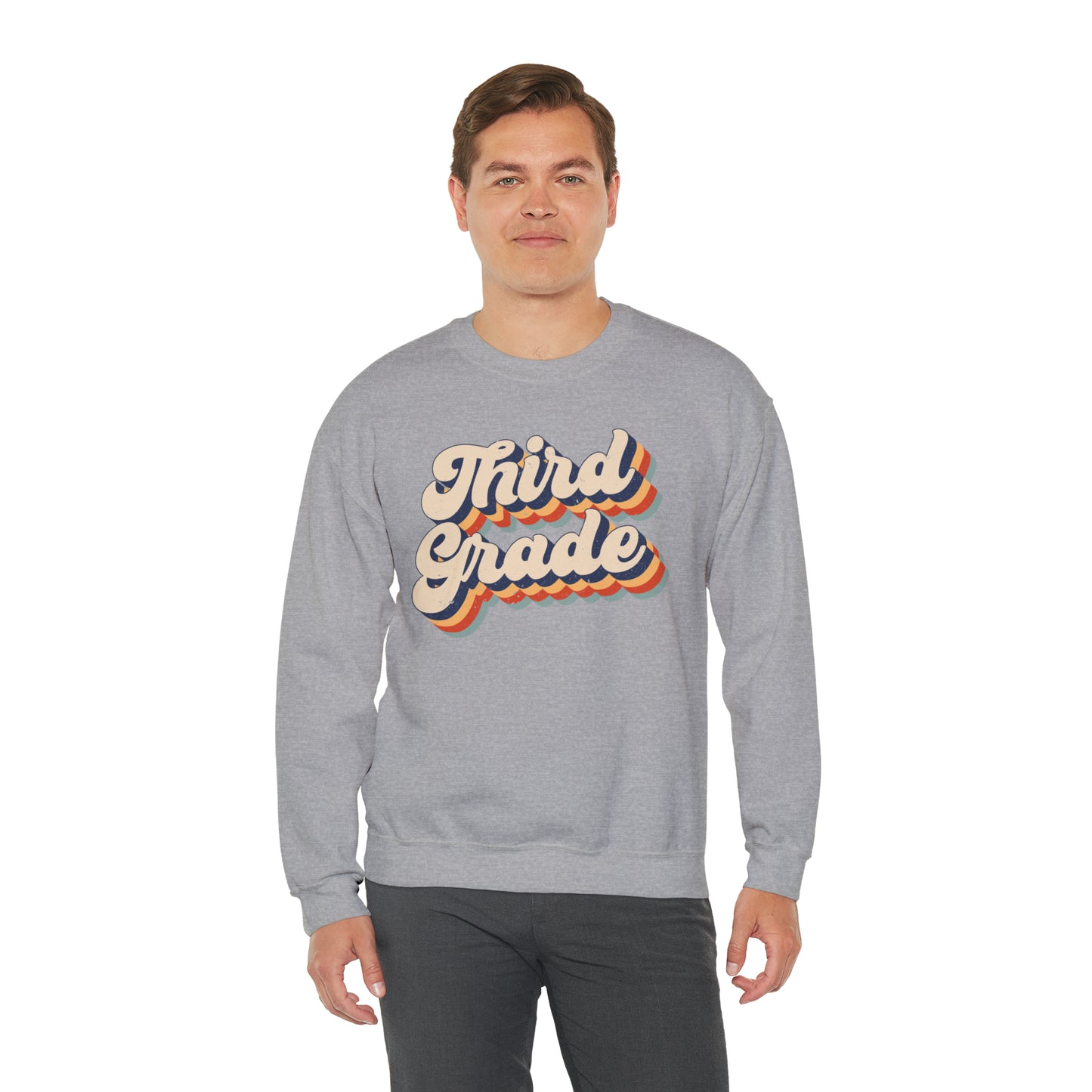 Retro Third Grade Unisex Heavy Blend™ Crewneck Sweatshirt