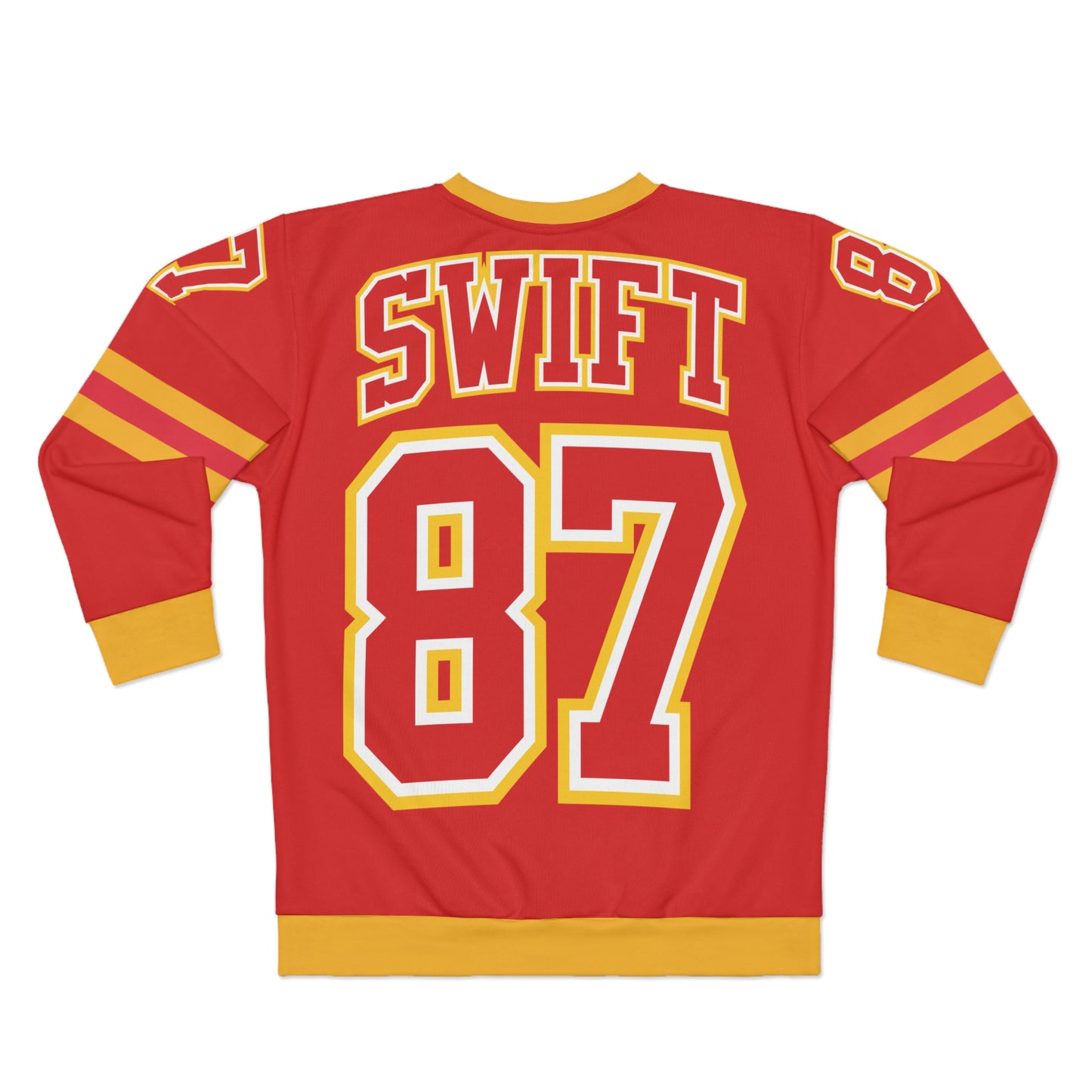 Swift Football Yellow Cuff/ Red Numbers Sweatshirt -Red/Red