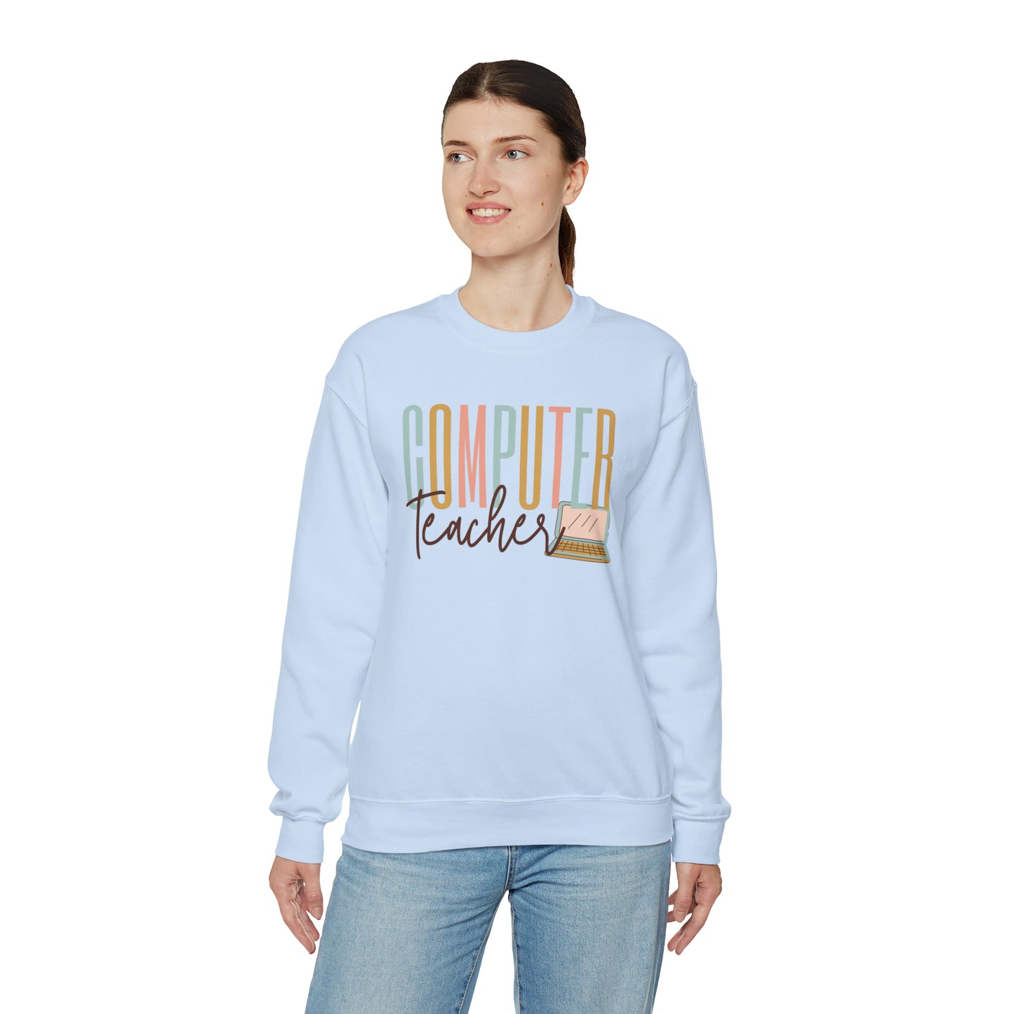 Computer Teacher Heavyweight Crewneck Sweatshirt