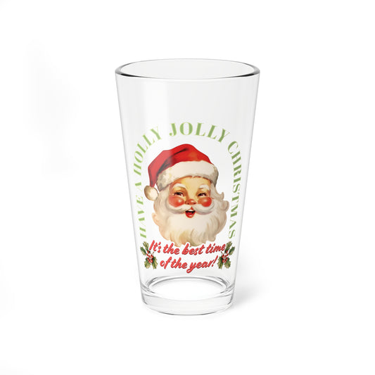 Have a Holly Jolly Christmas Classic Santa Mixing Glass, 16oz