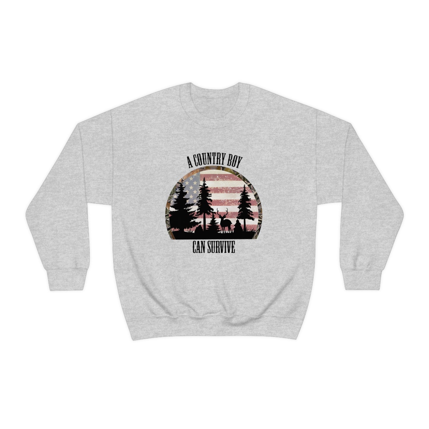 "A Country Boy Can Survive" - Unisex Heavy Blend™ Crewneck Sweatshirt