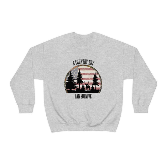 "A Country Boy Can Survive" - Unisex Heavy Blend™ Crewneck Sweatshirt