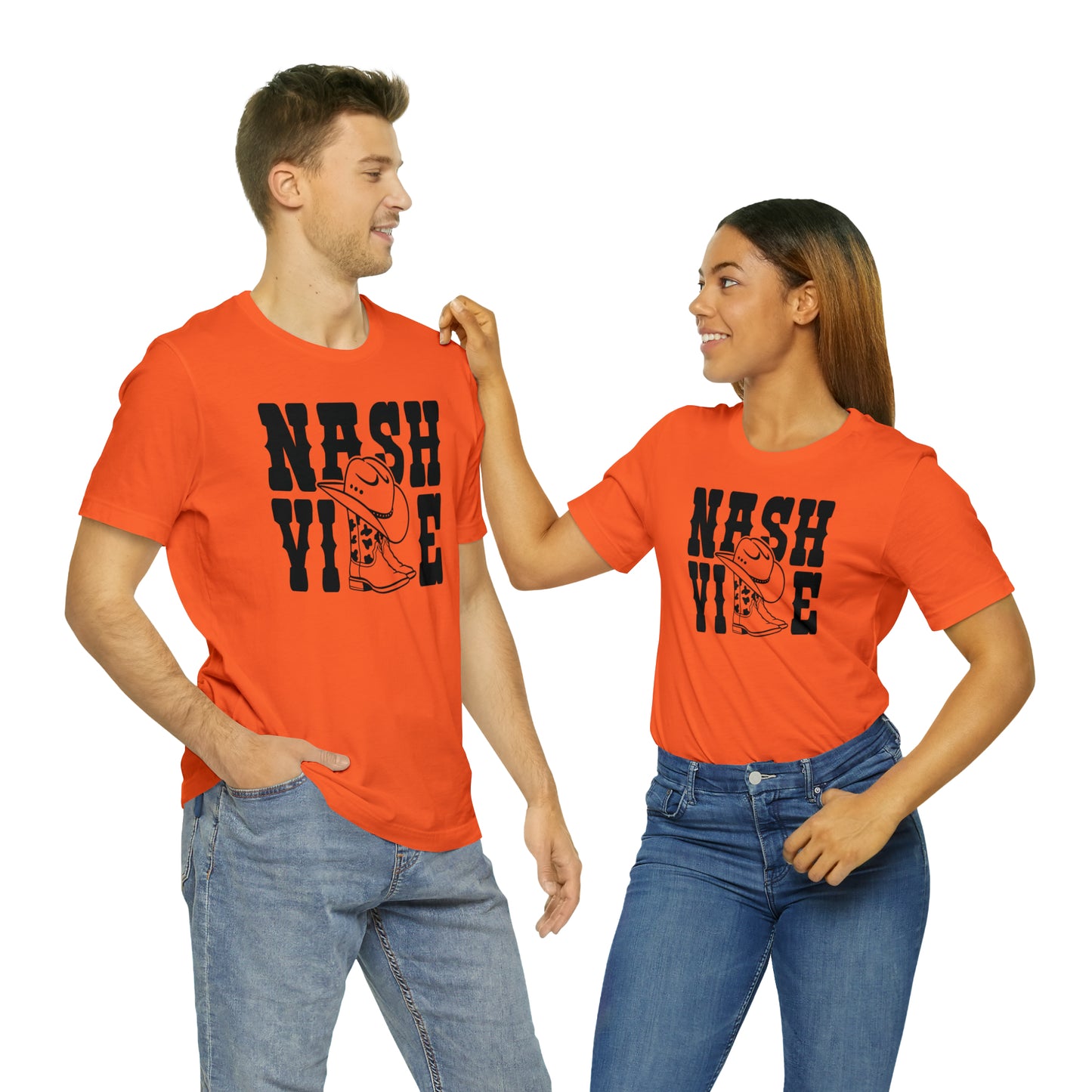 Nashville Country Shirts with Cowboy Boots as LL Unisex Jersey Short Sleeve Tee