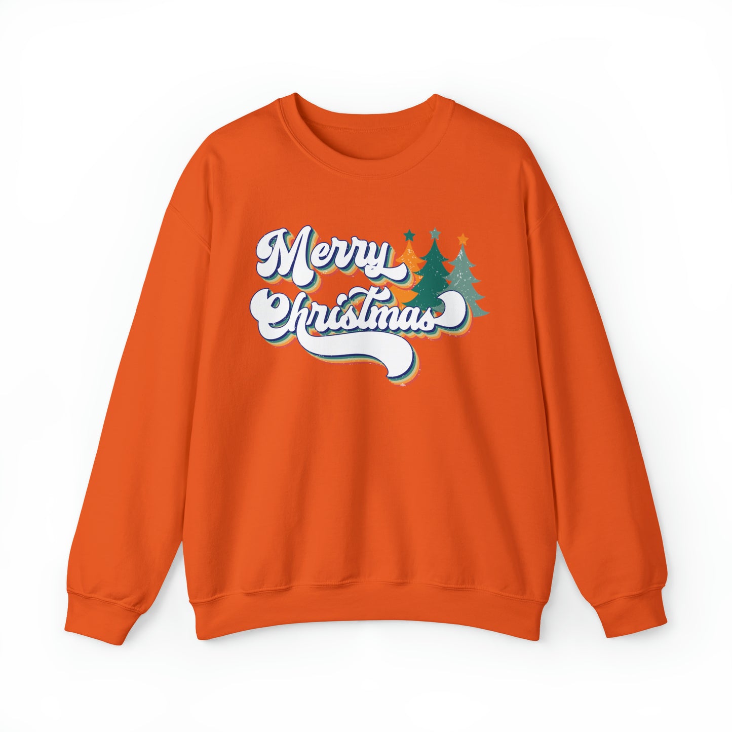 Retro Merry Christmas Heavyweight Crewneck Sweatshirt