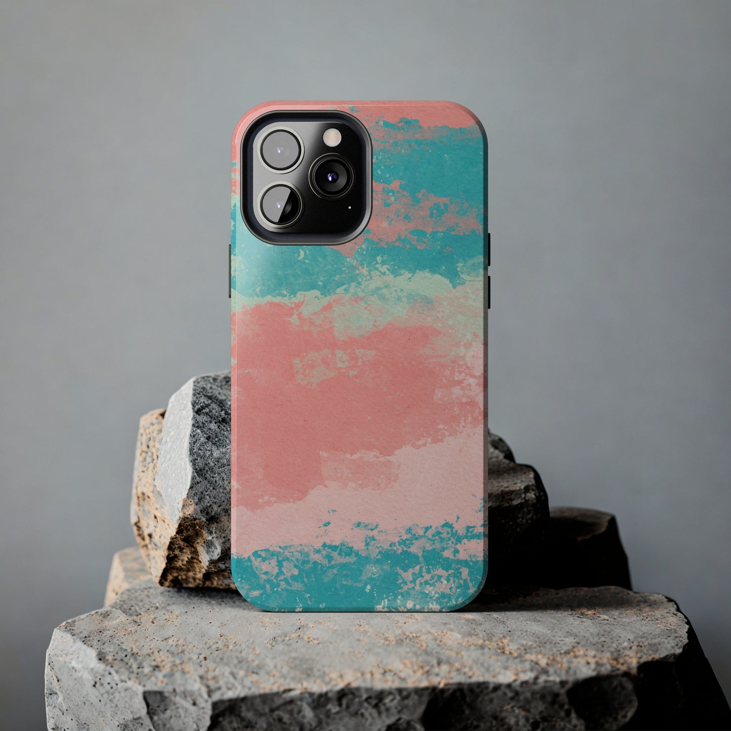 Pink and Turquoise Water Color Tough Phone Cases