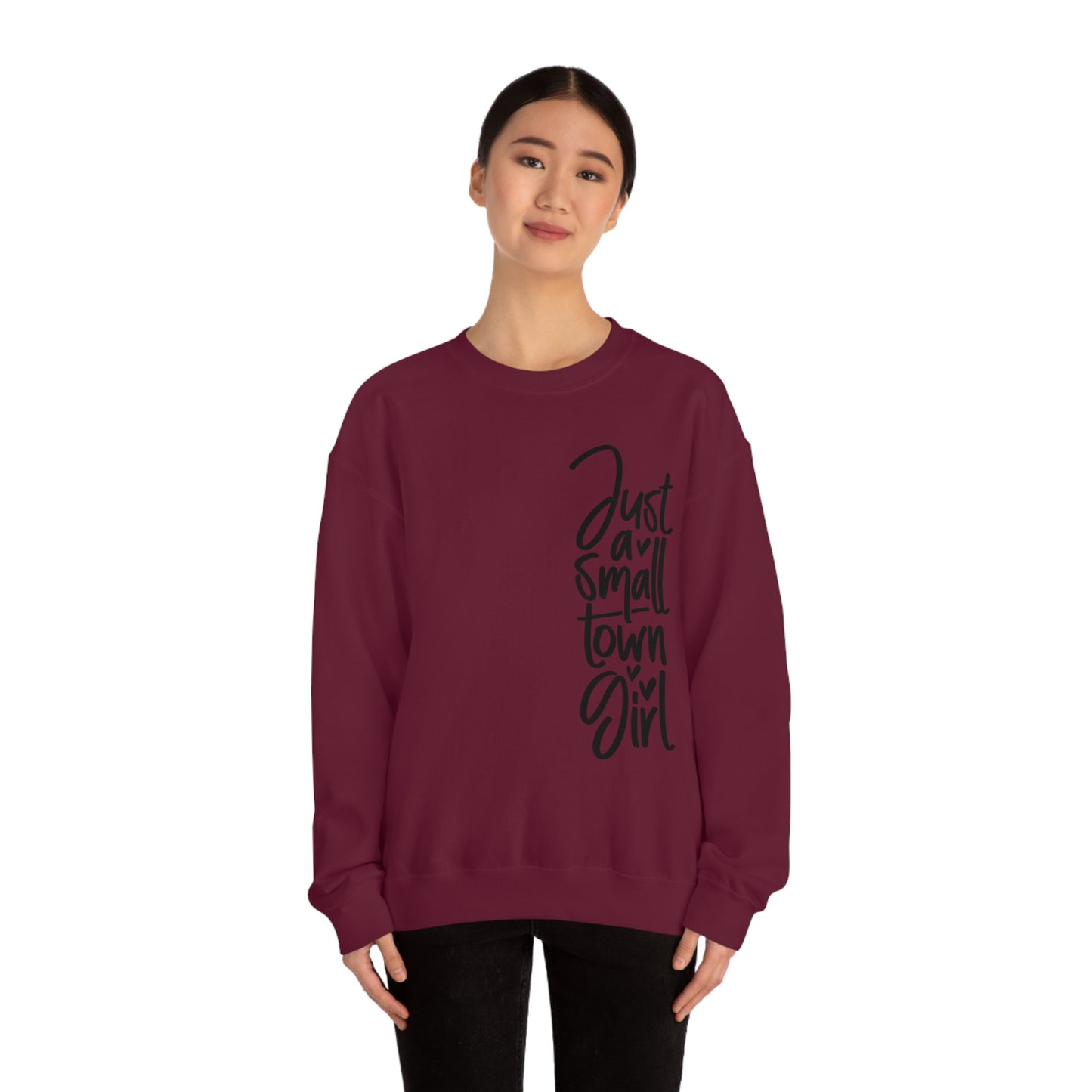 "Just a Small Town Girl" - Unisex Heavy Blend™ Crewneck Sweatshirt