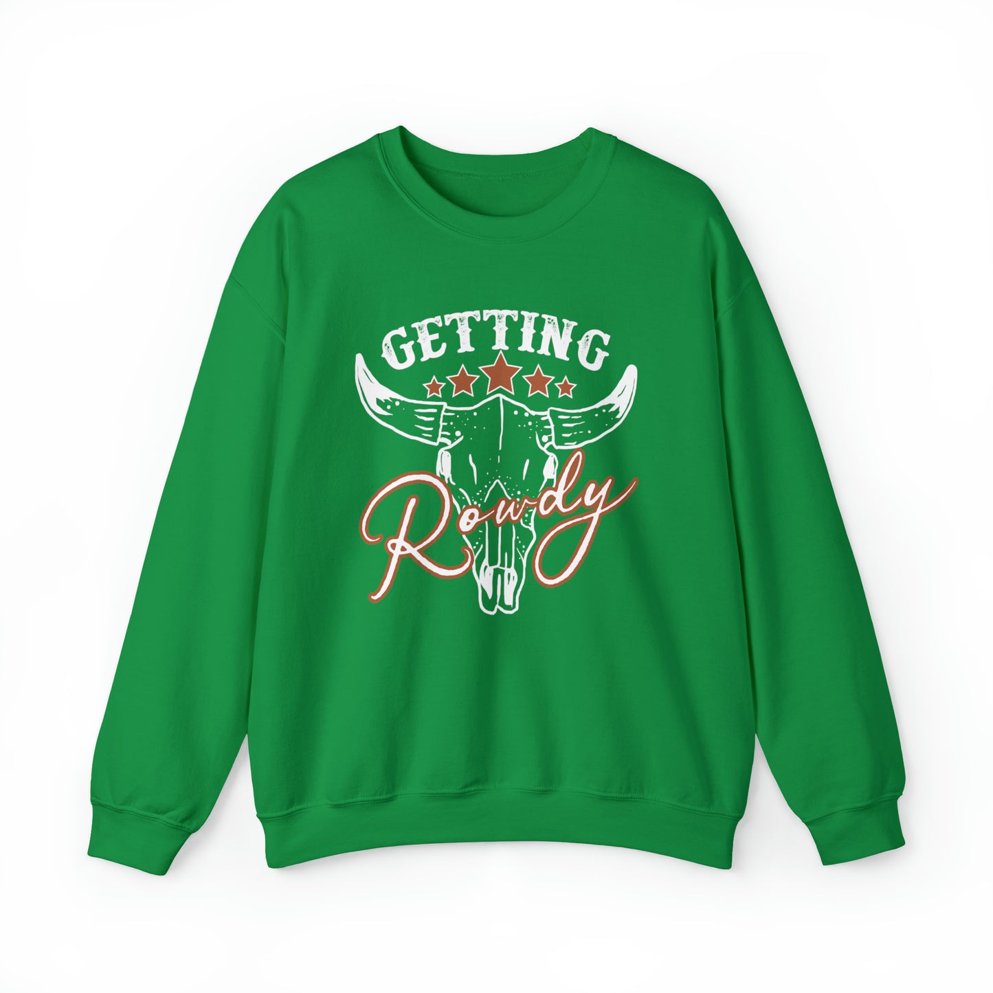 Vintage Getting Rowdy Party/ Bridesmaid/ Groomsman Unisex Heavy Blend™ Crewneck Sweatshirt - White Ink