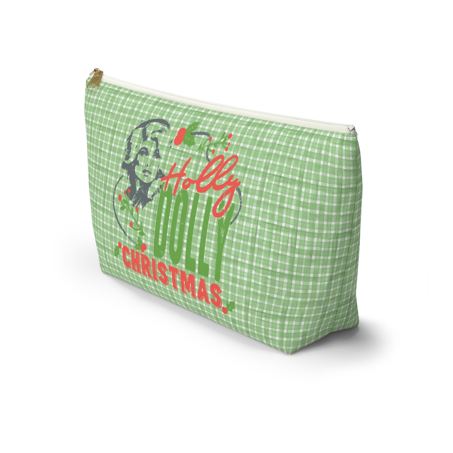 Holly Dolly Christmas Accessory Pouch w T-bottom