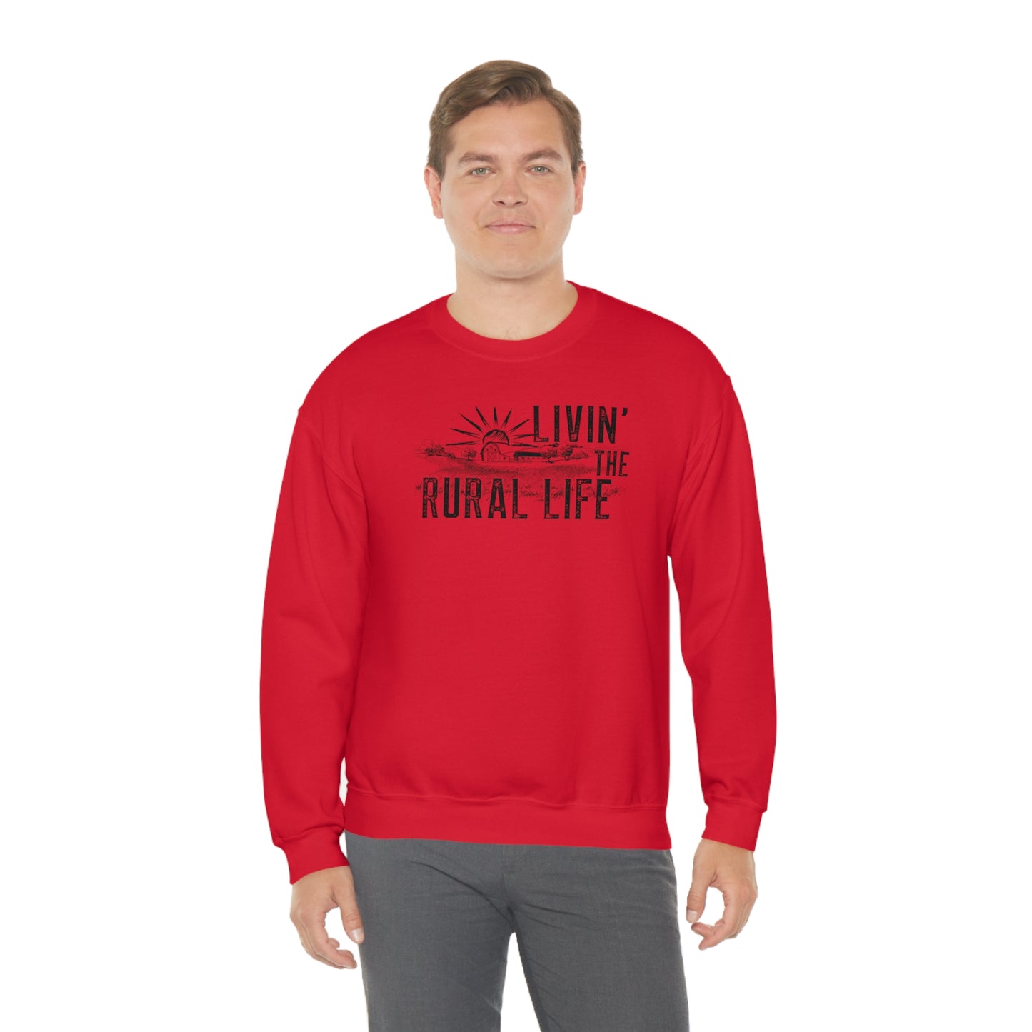 "Livin' the Rural Life" - Unisex Heavy Blend™ Crewneck Sweatshirt