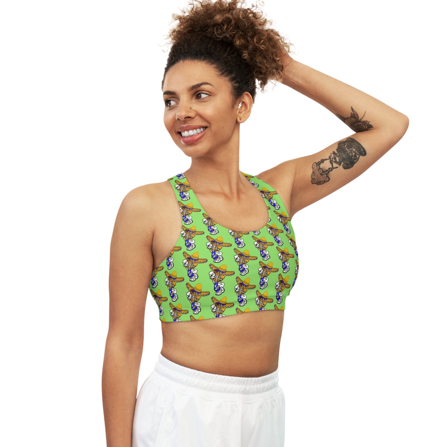 Sombrero Midget Seamless Sports Bra - Lime Green