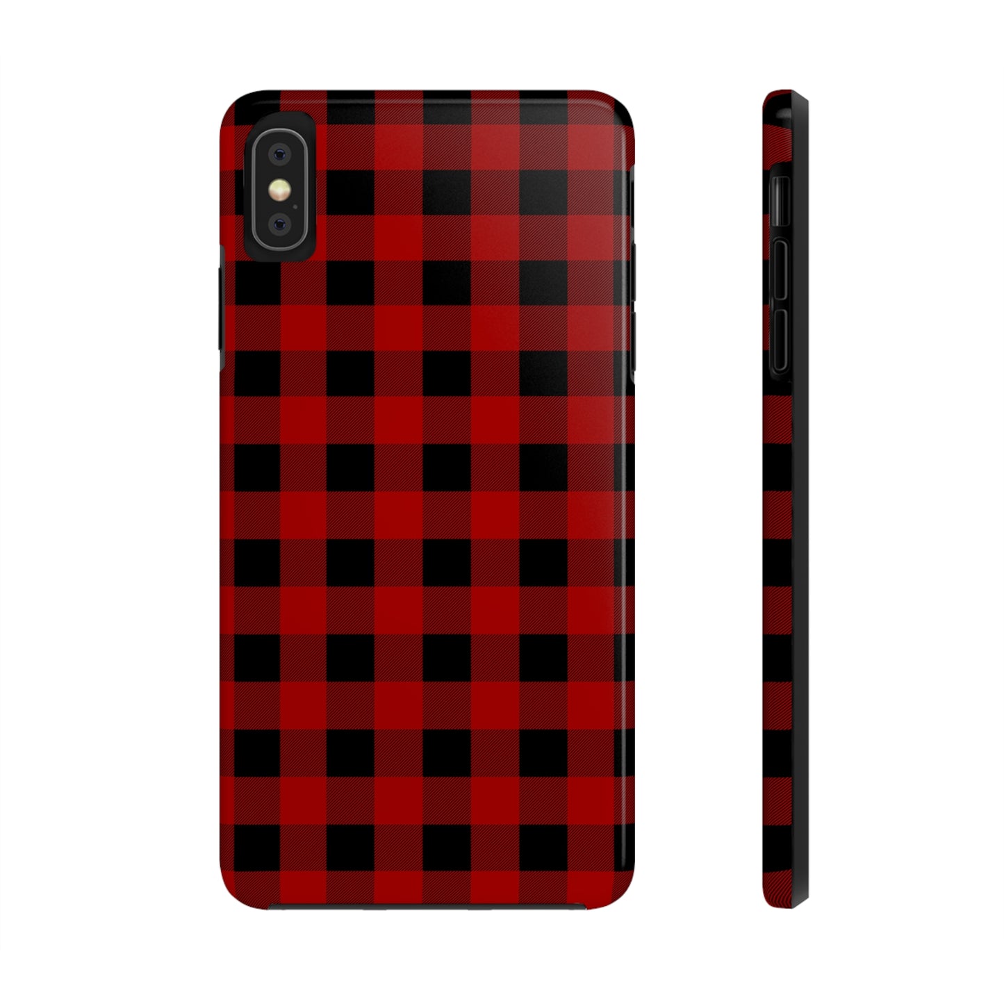 Red and Black Plaid Tough Phone Cases