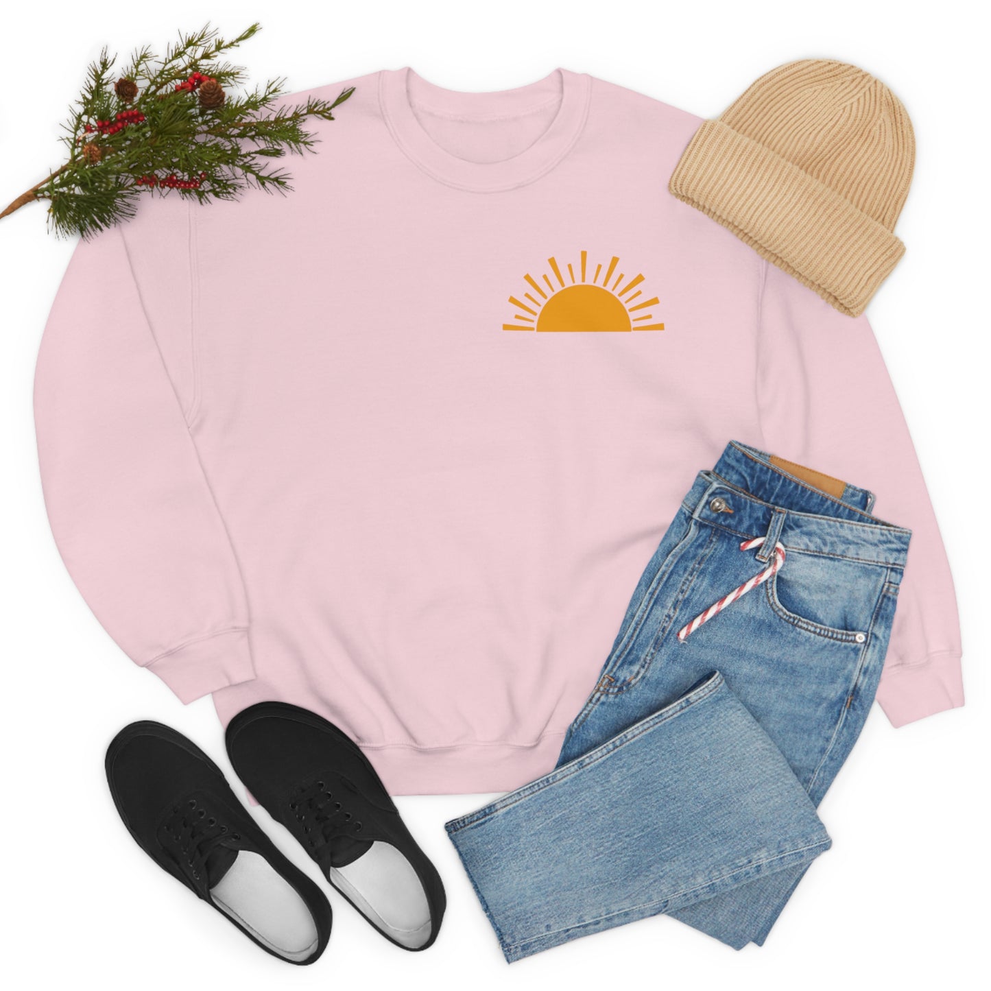 "Sunshine on My Mind" (Front & Back Design) - Unisex Heavy Blend™ Crewneck Sweatshirt