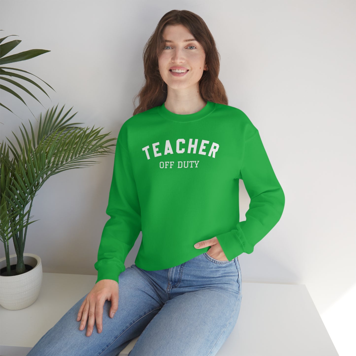 "Teacher Off-Duty" - Unisex Heavy Blend™ Crewneck Sweatshirt