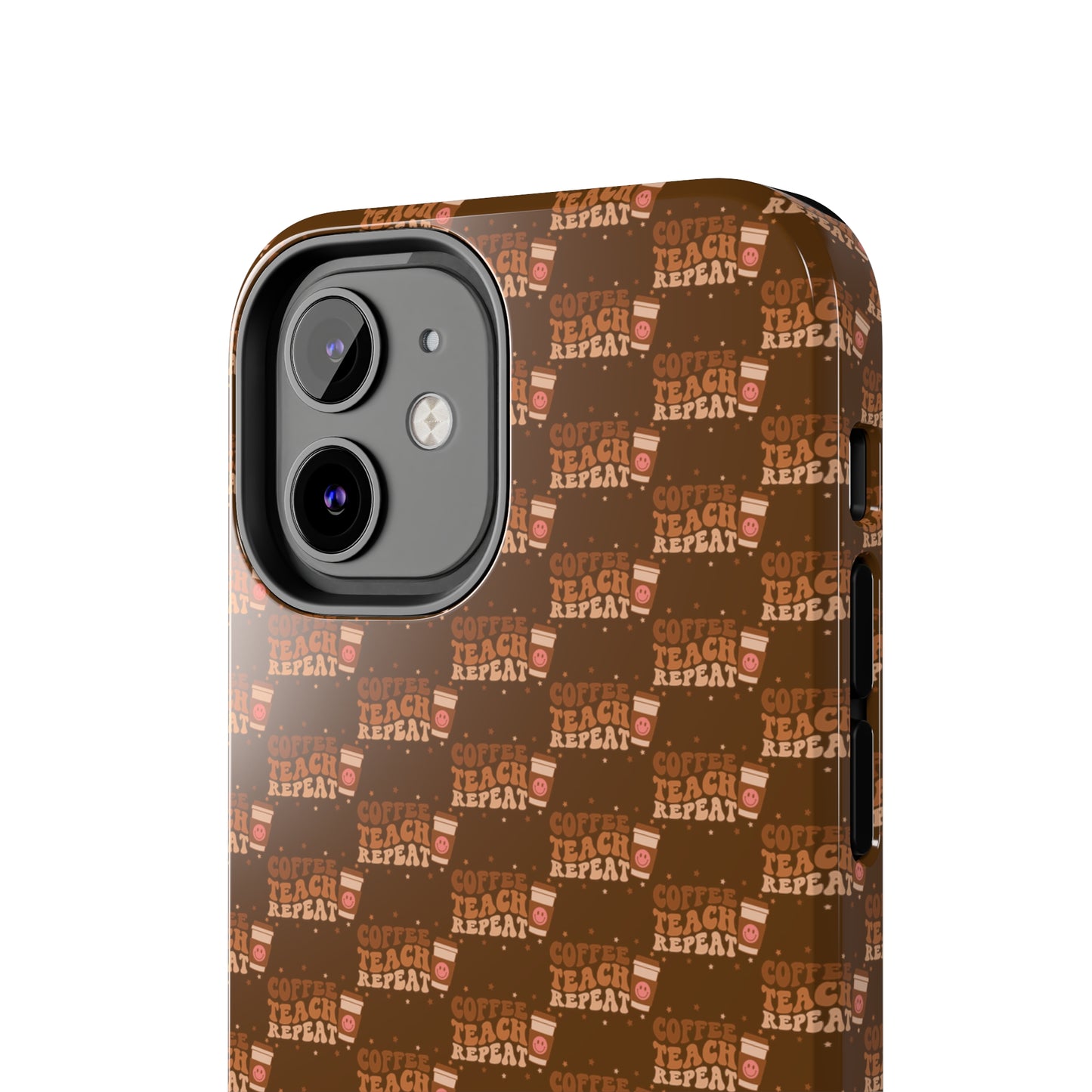 Coffee Teach Repeat Patterned Tough Phone Cases