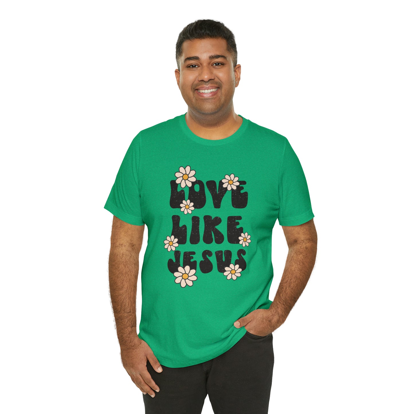 Distressed Daisy Love Like Jesus T-Shirt