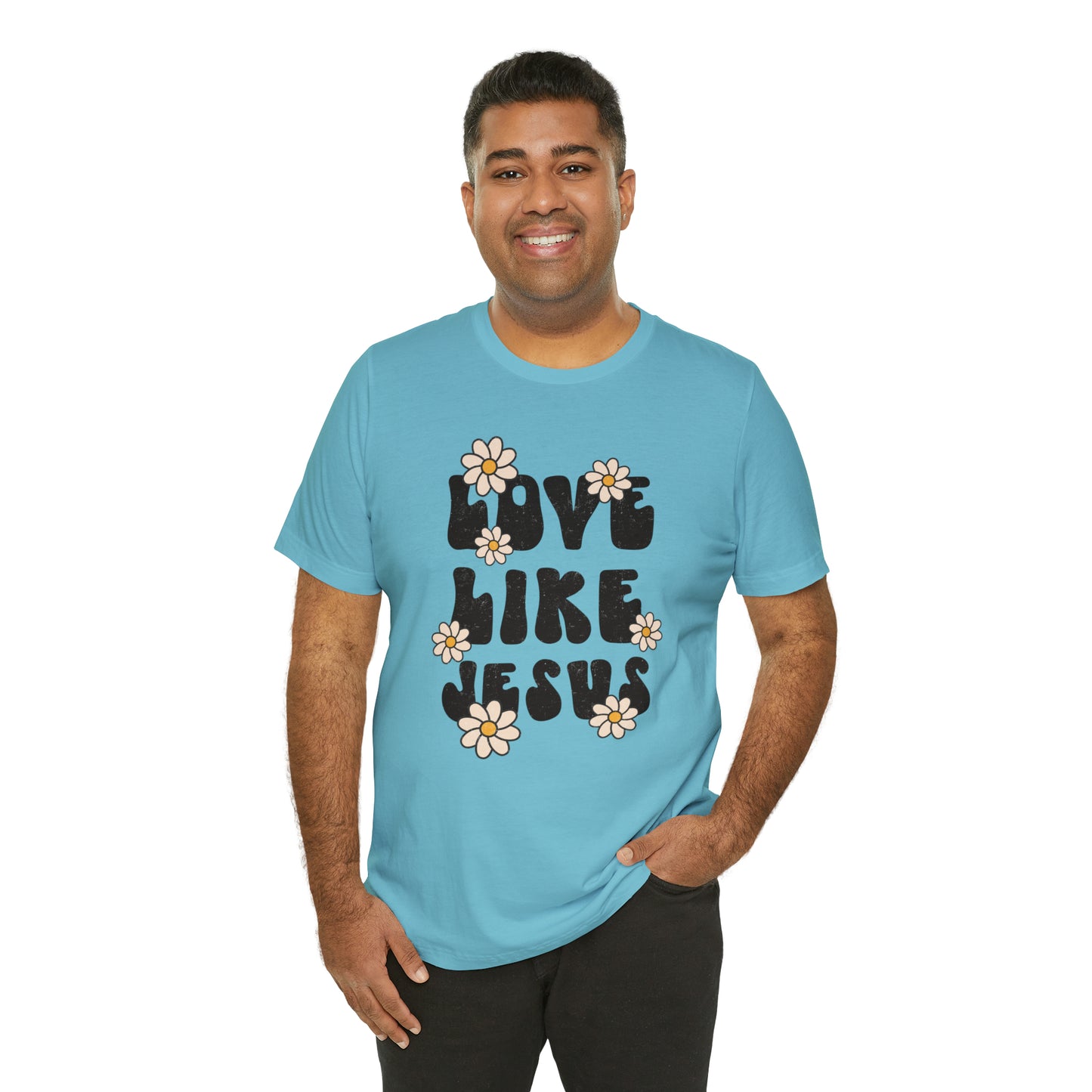 Distressed Daisy Love Like Jesus T-Shirt