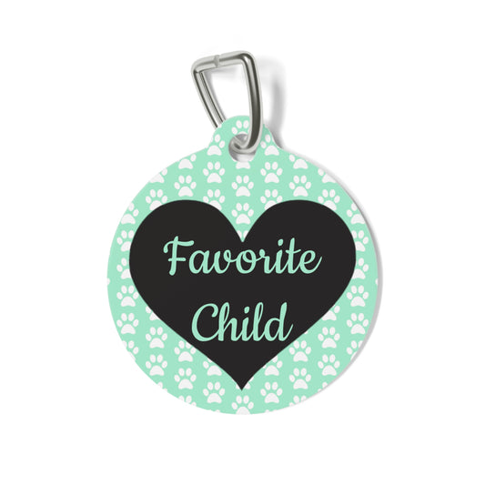 Favorite Child Heart Pet Tag