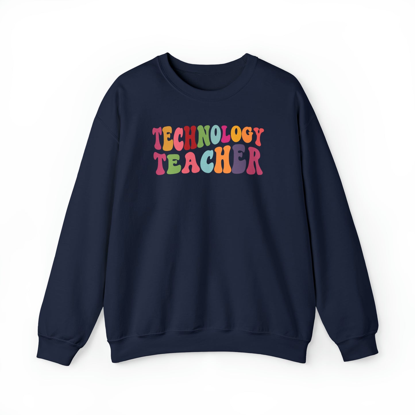 Multi-Colored Technology Teacher Lined Heavyweight Crewneck Sweatshirt