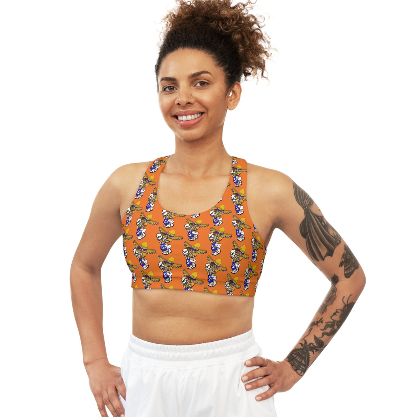 Sombrero Midget Seamless Sports Bra - Orange