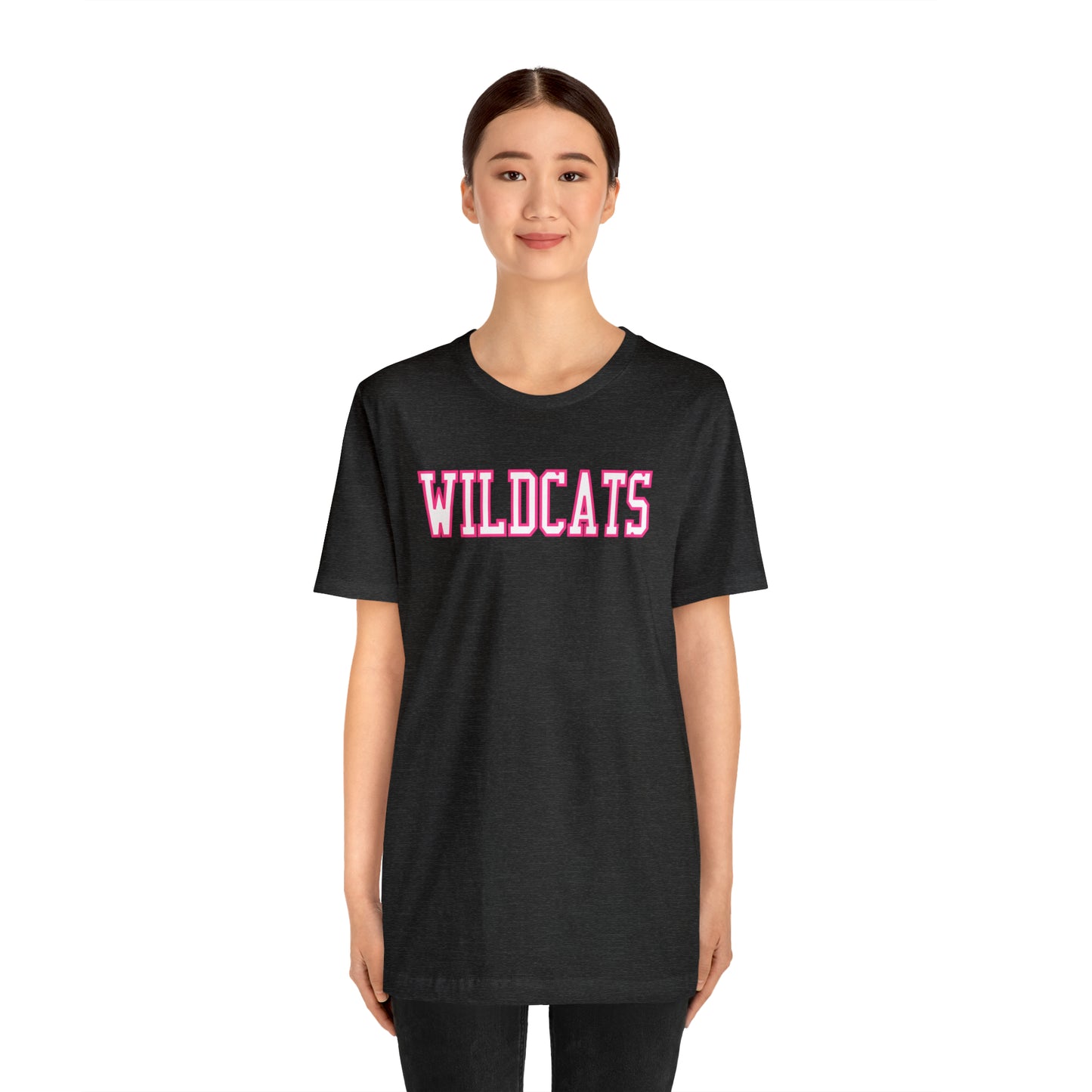 Pink Salem Wildcats Jersey Short Sleeve Tee - Green Print