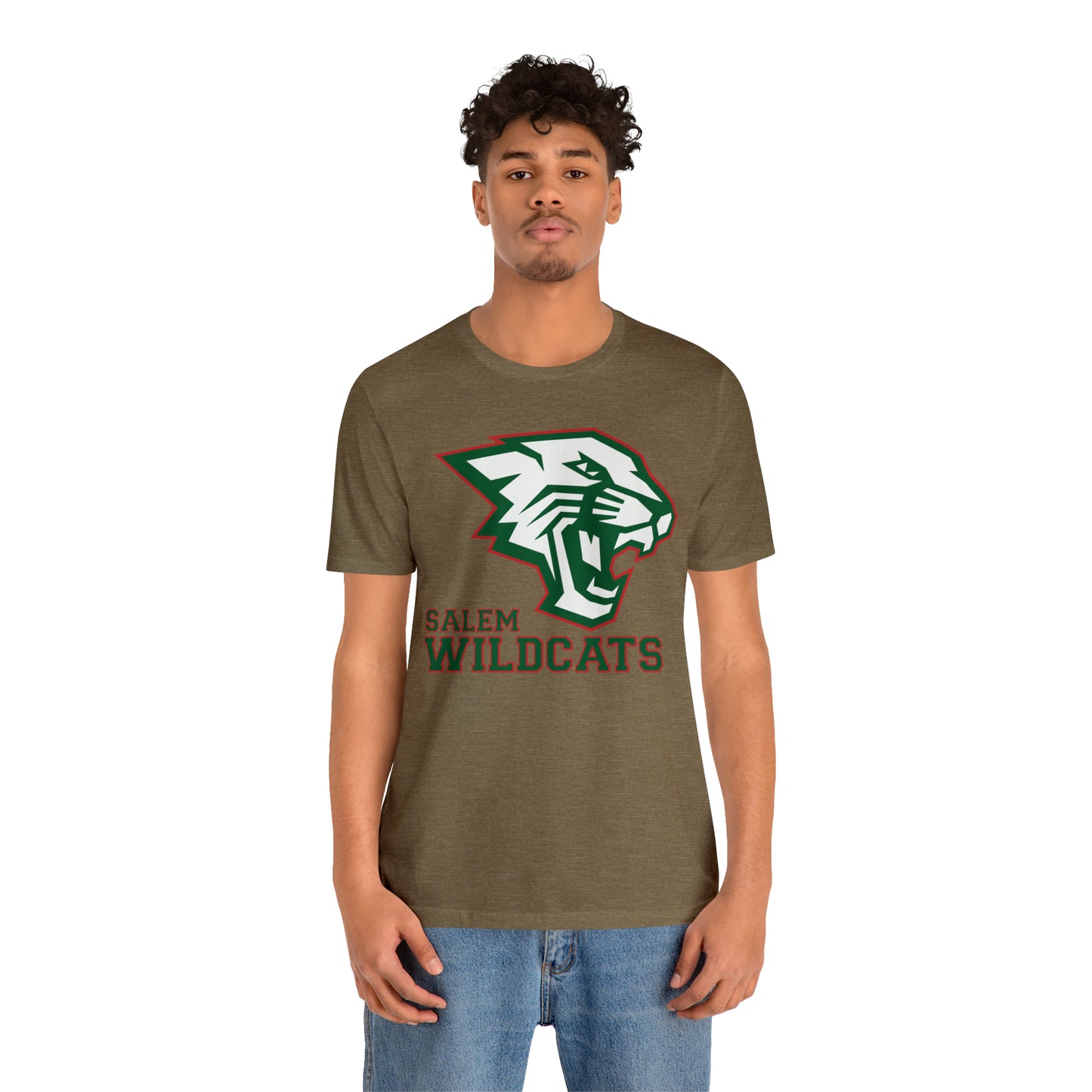 Salem Wildcats Jersey Short Sleeve Tee - Green Print