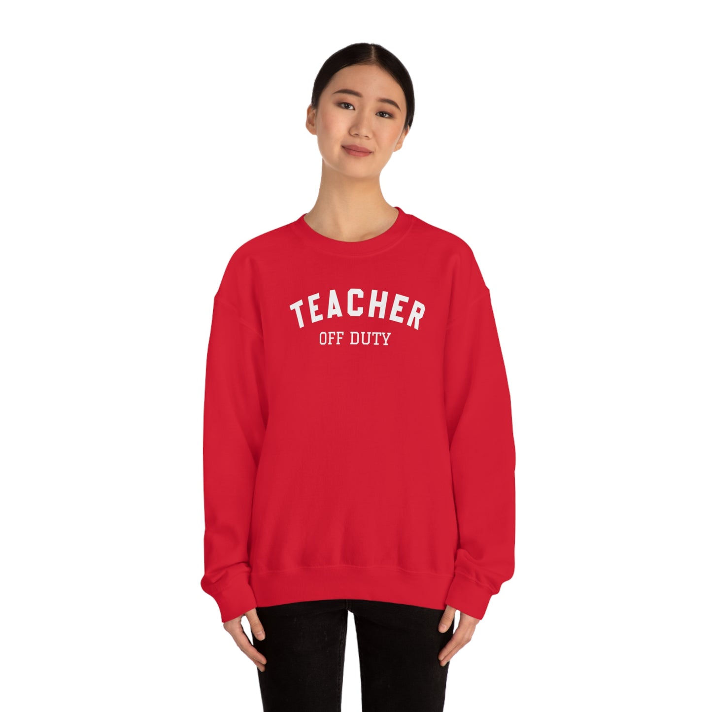 "Teacher Off-Duty" - Unisex Heavy Blend™ Crewneck Sweatshirt