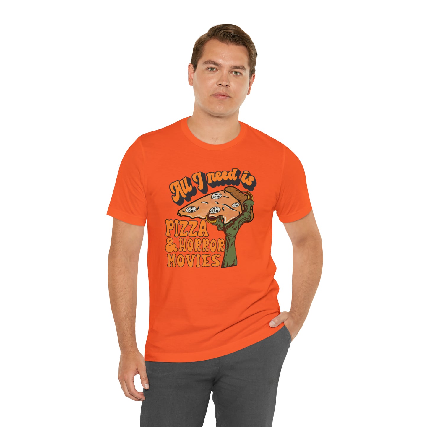 Halloween All I Need is Pizza and Horror Movies T-Shirt