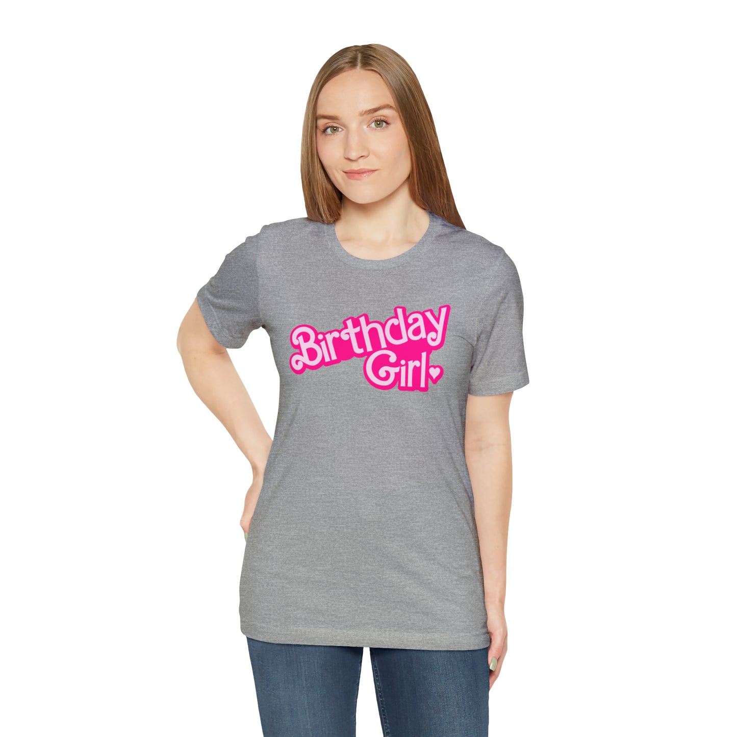 Birthday Girl Hot Pink Barbie Print T-Shirt -