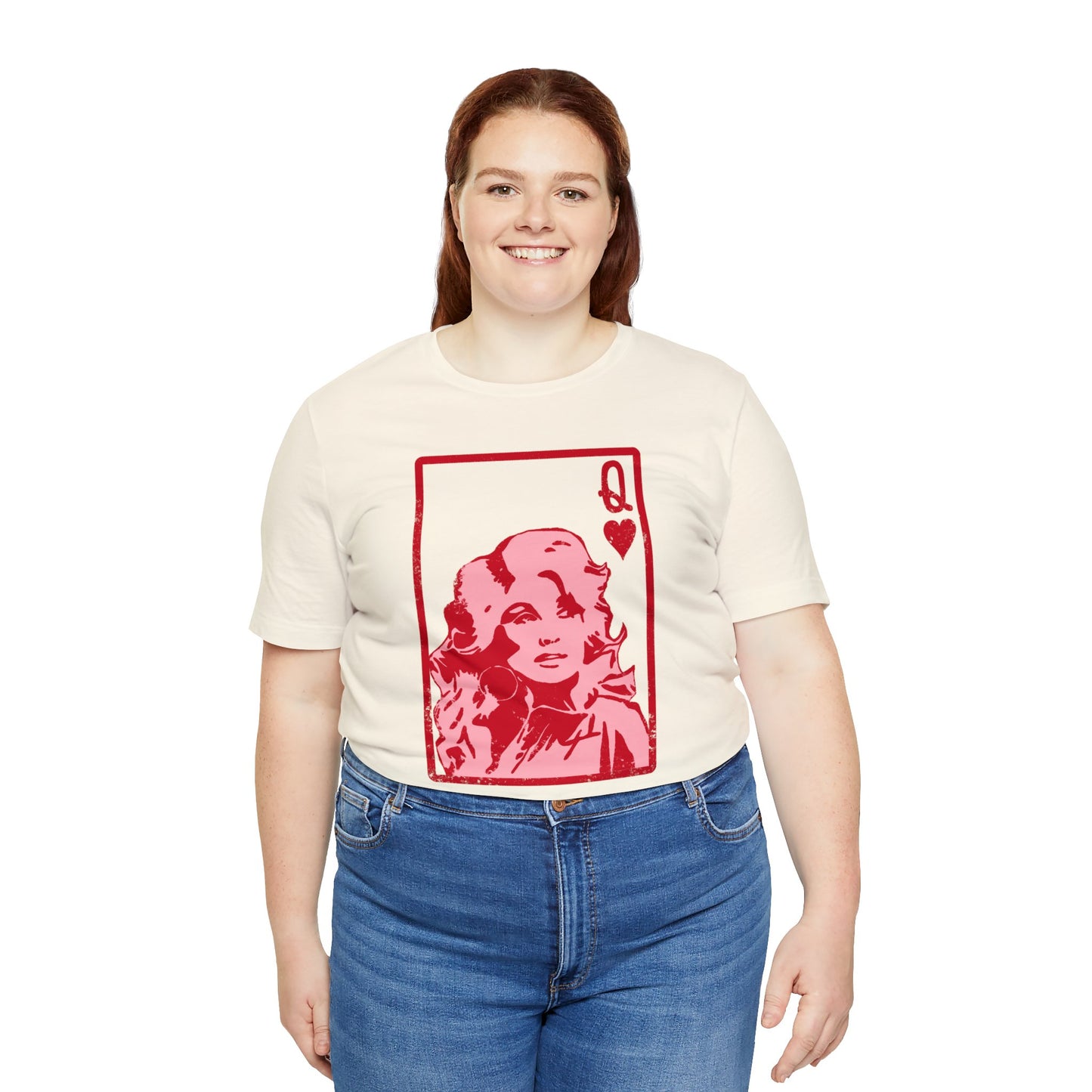 Dolly Queen of Hearts Valentine Bella Jersey Short Sleeve Tee (Unisex)