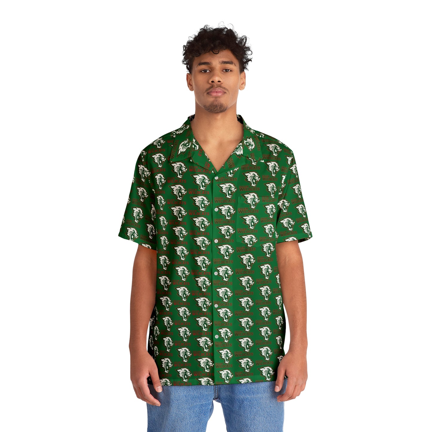 Salem Wildcats Hawaiian Shirt - Green