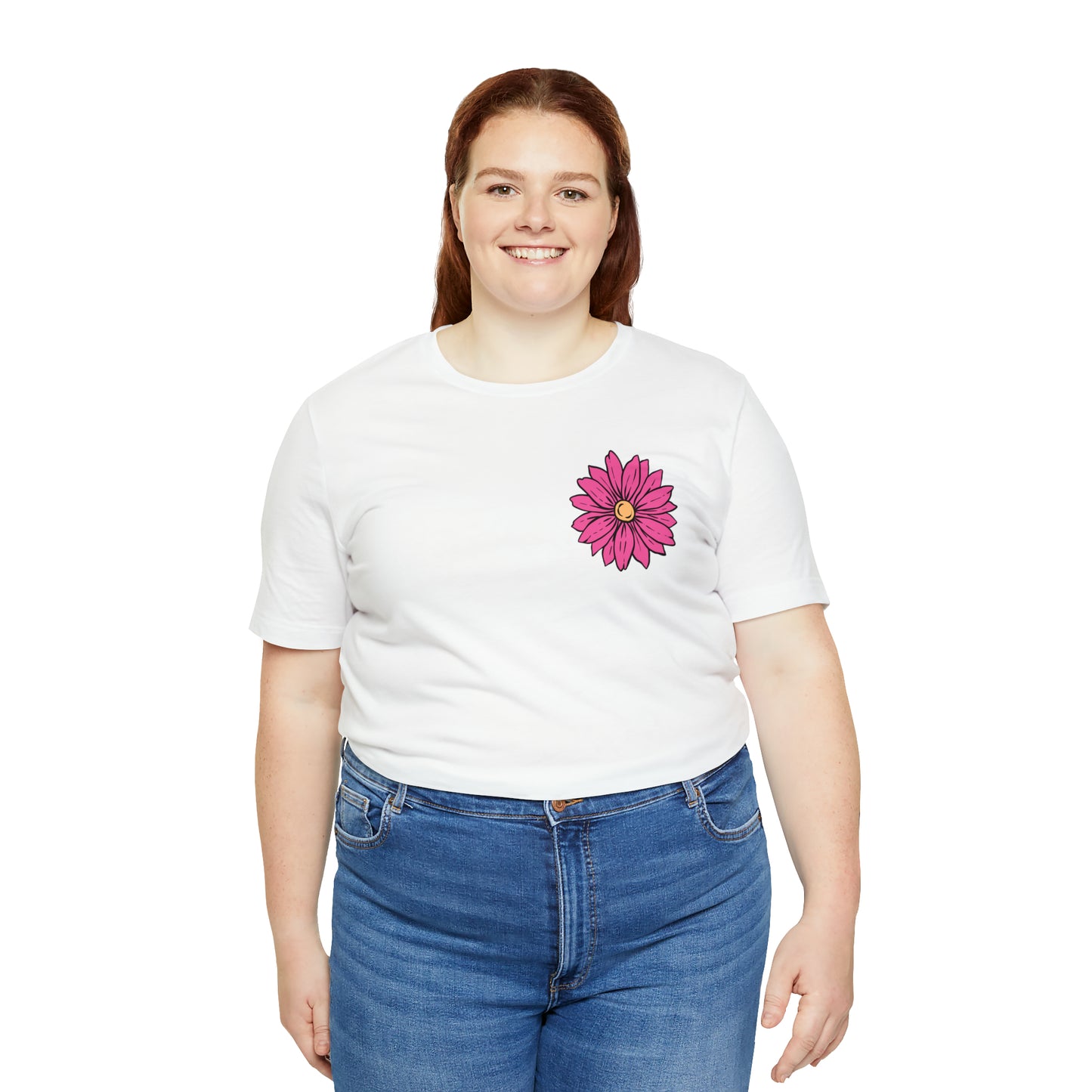 TWO SIDED Positive Energy T-Shirt (Flower on Front - Positive Energy on Back) Christian T-Shirt