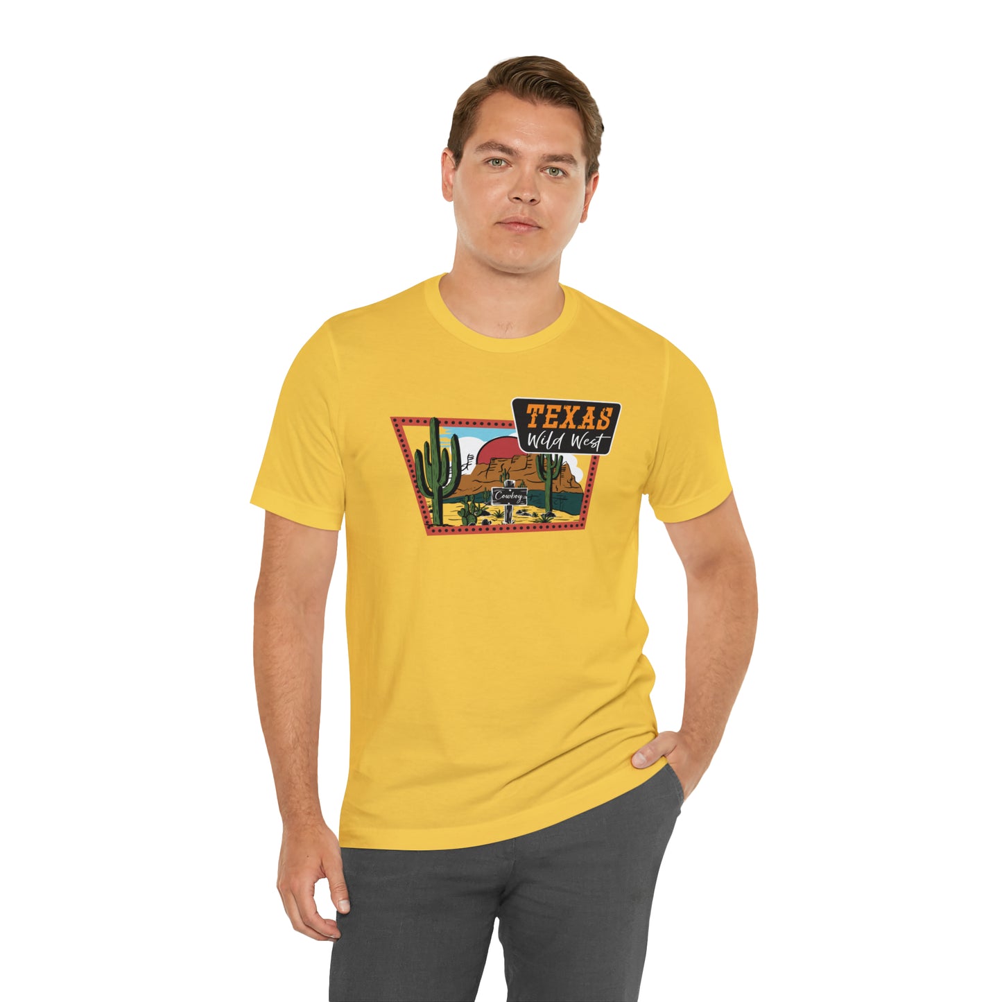 Texas Wild West Unisex Jersey Short Sleeve Tees