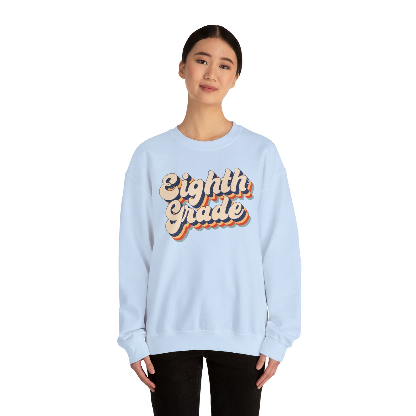 Retro Eighth Grade Unisex Heavy Blend™ Crewneck Sweatshirt