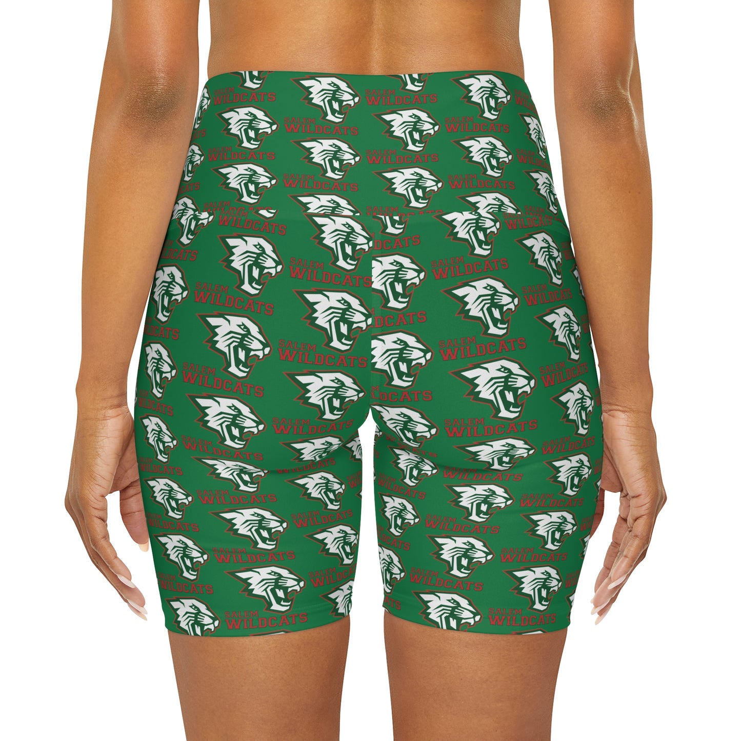 Salem Wildcats High Waisted Yoga Shorts - Green