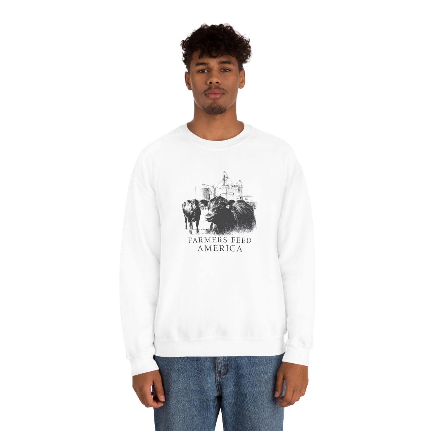 "Farmers Feed America" - Unisex Heavy Blend™ Crewneck Sweatshirt