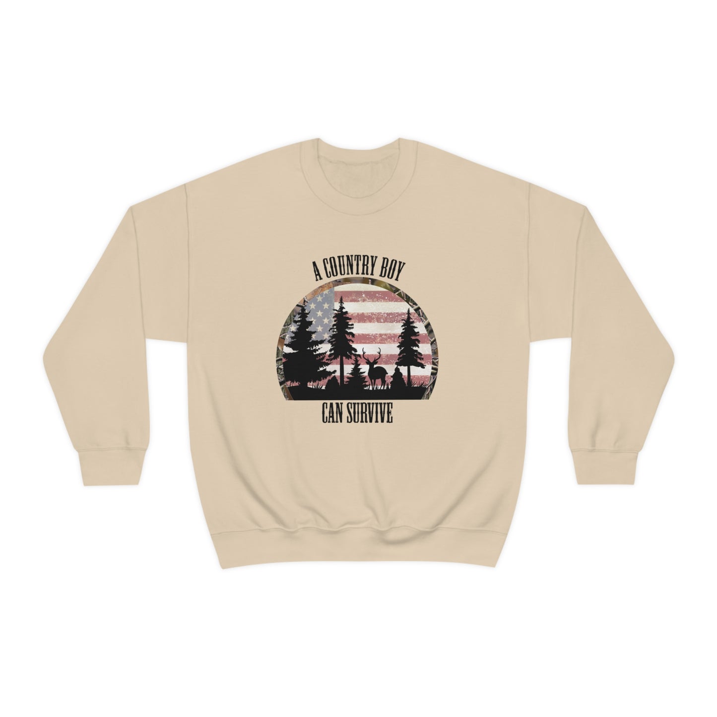 "A Country Boy Can Survive" - Unisex Heavy Blend™ Crewneck Sweatshirt