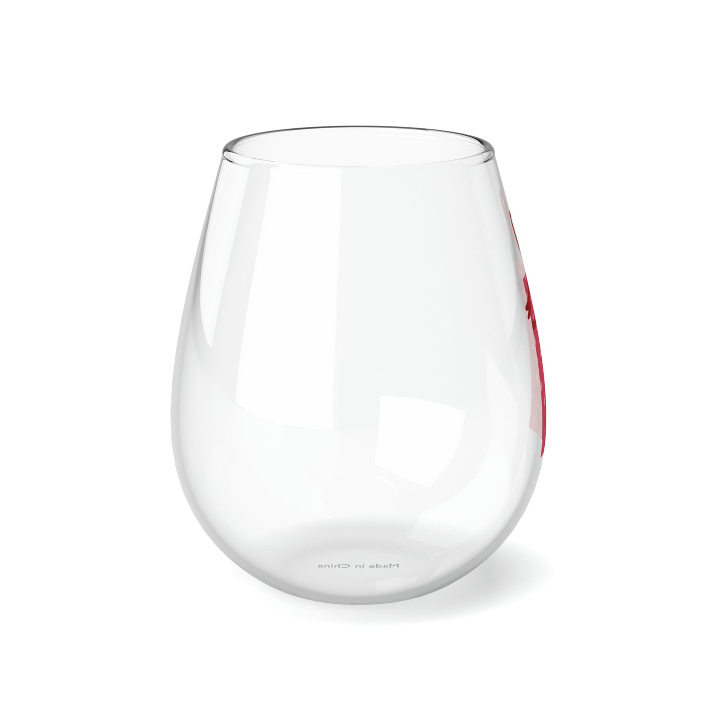 Whimsical Christmas Gift Stemless Wine/ Glass, 11.75oz