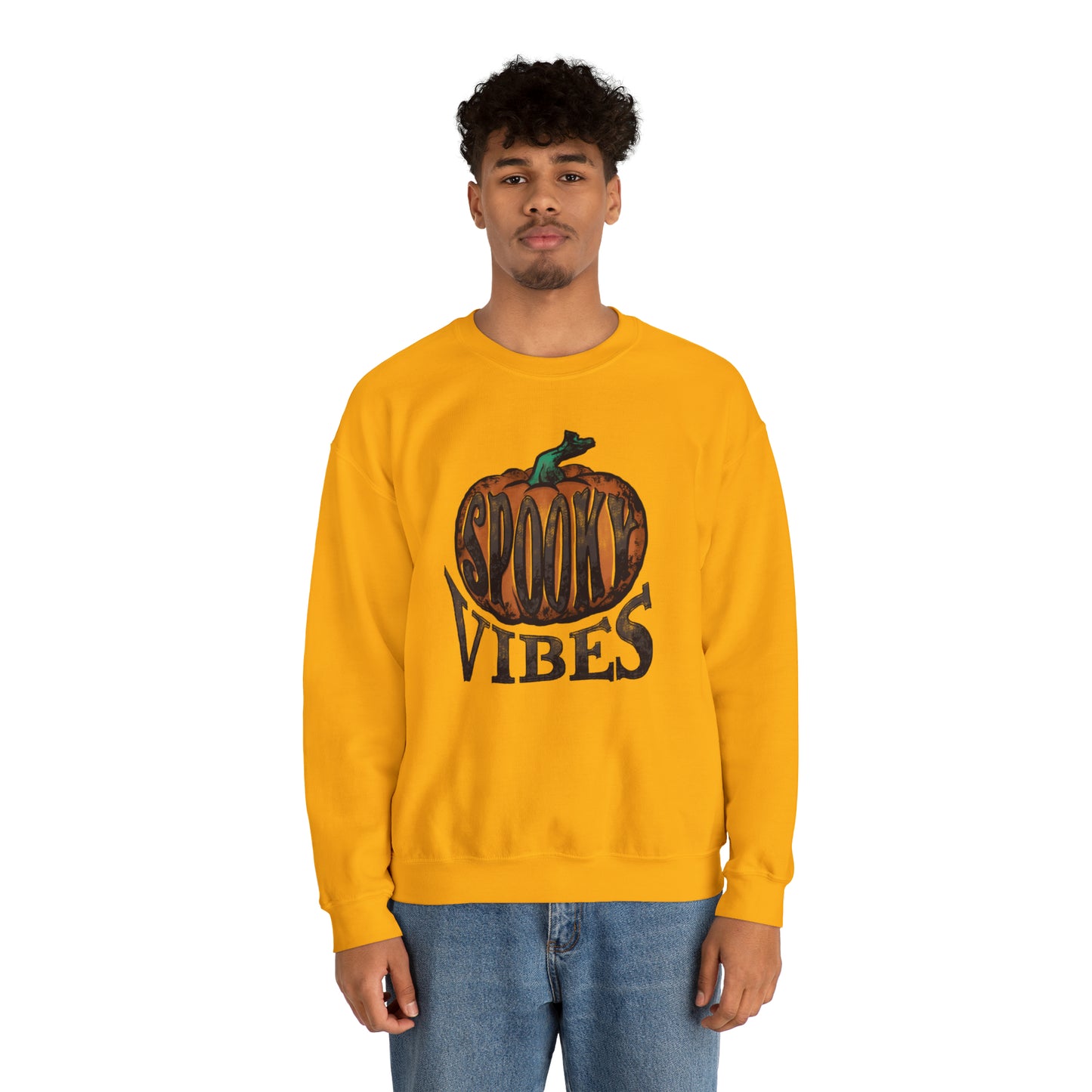 Spooky Vibes Fall Halloween Unisex Heavy Blend™ Crewneck Sweatshirt