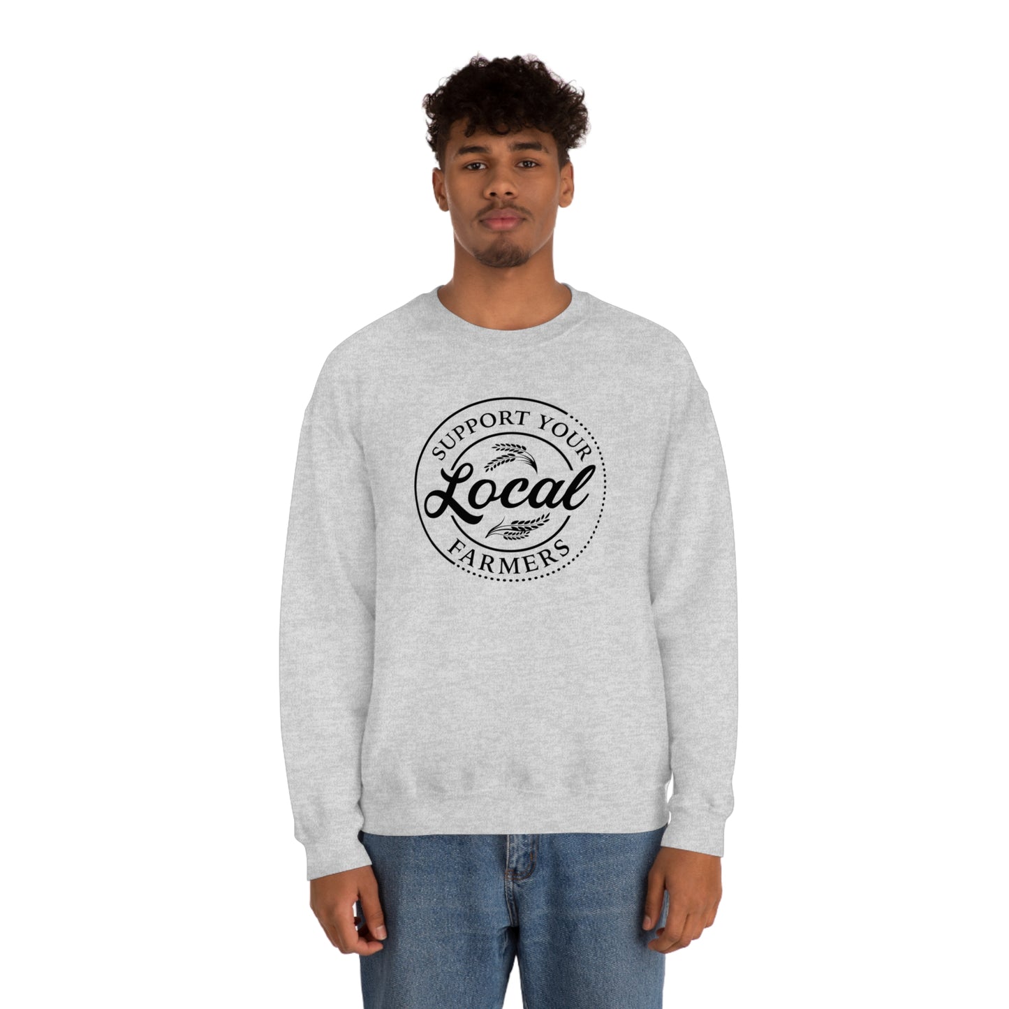 "Support Your Local Farmers" - Unisex Heavy Blend™ Crewneck Sweatshirt