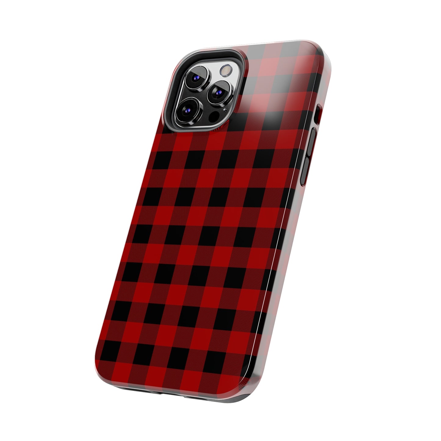 Red and Black Plaid Tough Phone Cases