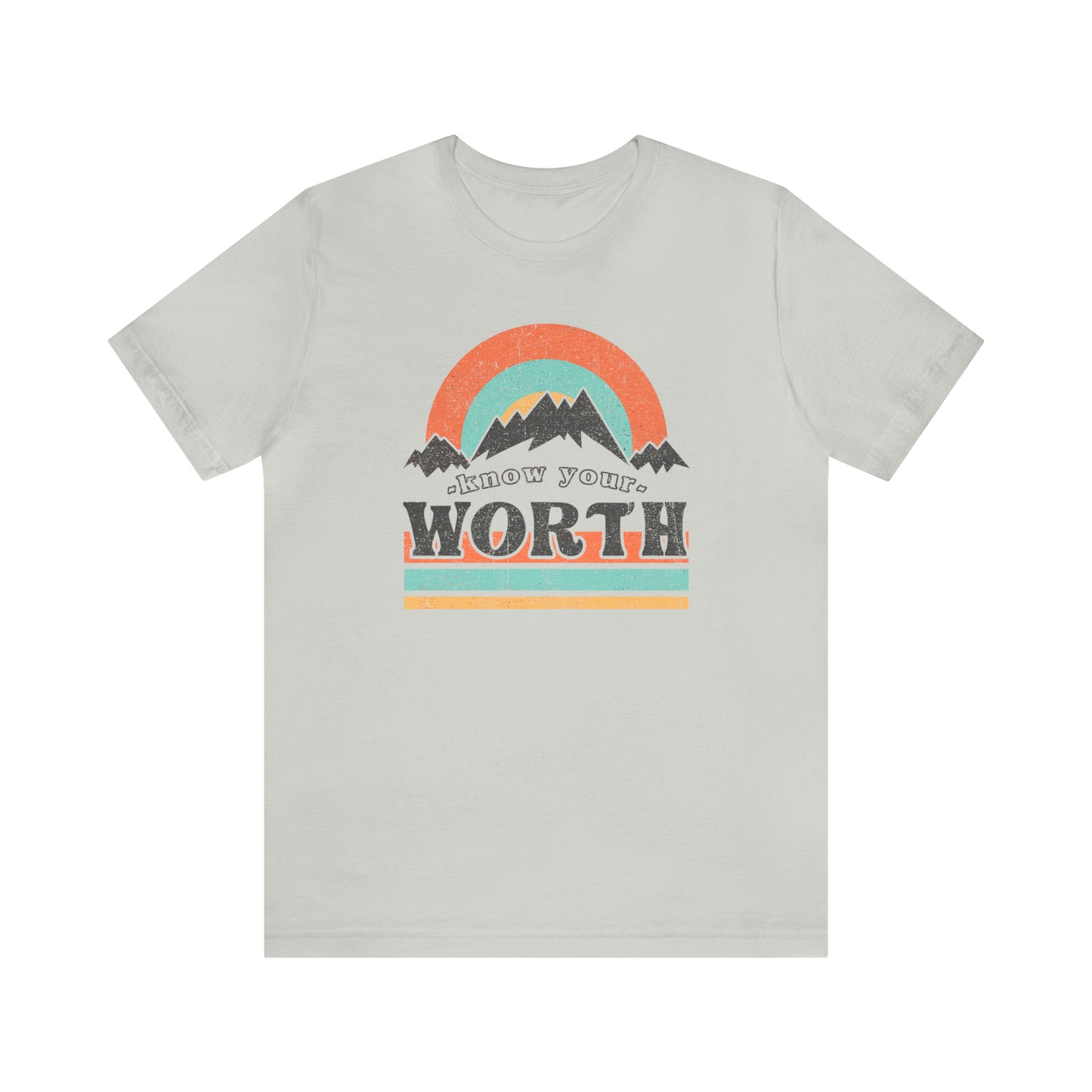 "Know Your Worth" Unisex Jersey Short Sleeve Tee