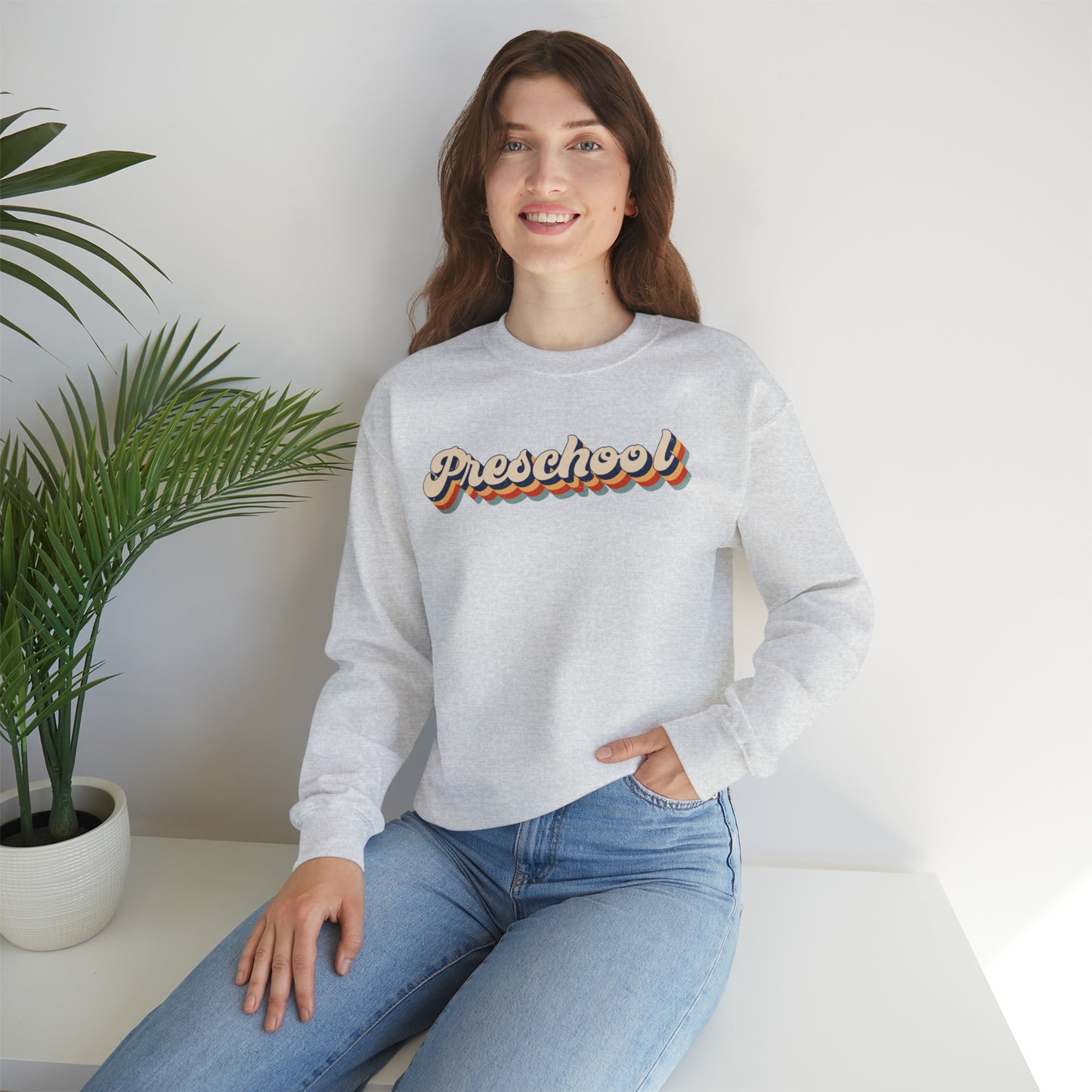 Retro Preschool Unisex Heavy Blend™ Crewneck Sweatshirt