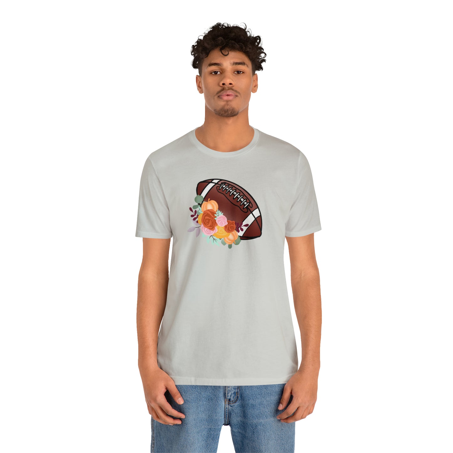 Fall Floral Football  T-Shirt