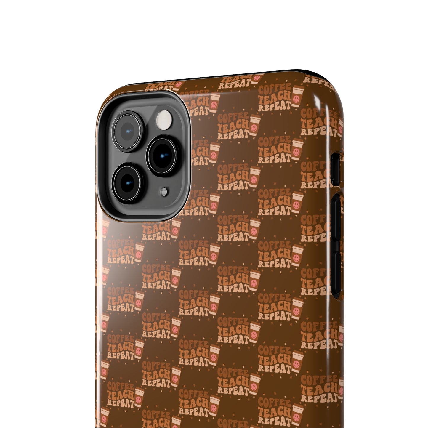 Coffee Teach Repeat Patterned Tough Phone Cases