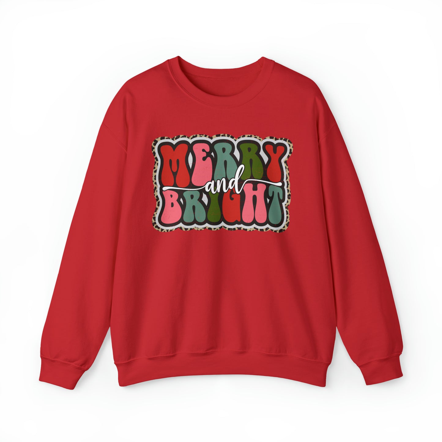 Merry and Bright Christmas Unisex Heavy Blend™ Crewneck Sweatshirt